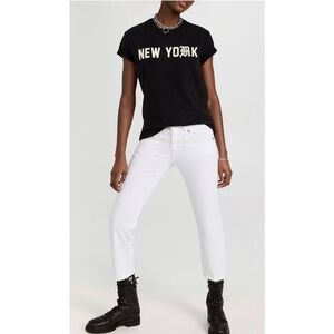 R13 Boy Skinny Jeans in White Riot Women’s Sz. 29